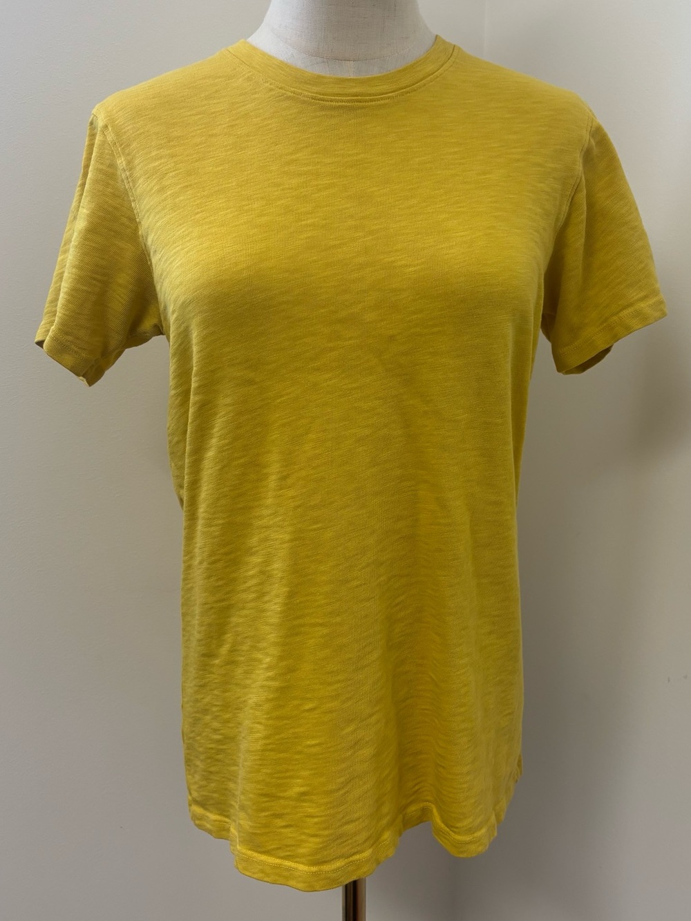 American Giant Women's Short Sleeve Crewneck Tee in Mustard Yellow